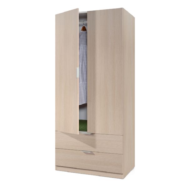 ARMARIO 2PUERTAS+2CAJON.ROBLE 180X81X52