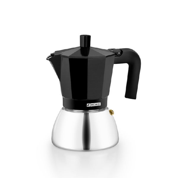 CAFETERA INDUCCION INOX BLACK MONIX 6 TZ.