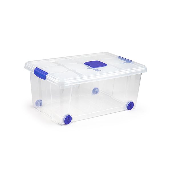 CAJA MULTIUSO C/RUEDA TRANSP 36 L