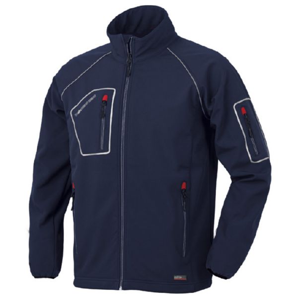 CHAQUETA SOFTSHELL STARTER CAPUCHA T/M AZUL