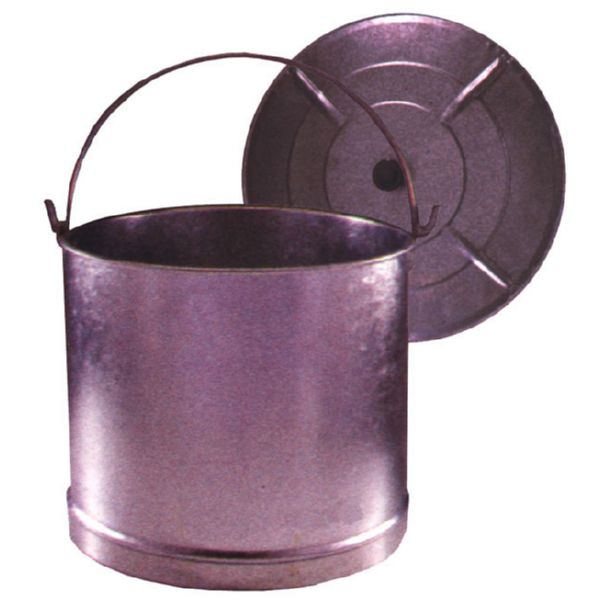 CUBO RECTO GALVANIZADO S/TAPA 11 LITROS 26x23 cm 