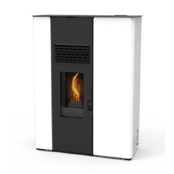 ESTUFA PELLET BLANCA AUDAX SLIM PASILLO 10 KW