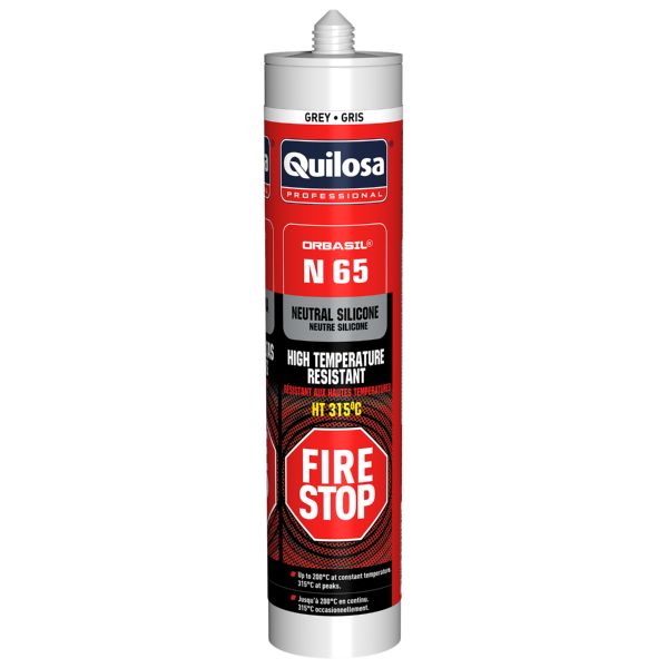 SILICONA NEUTRA ALTA TEMPERATURA N-65 ORBASIL 300 ml FIRE STOP 315º.