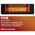 ESTUFA EXTERIOR ELECTRICA TECHO/PARED 2000 W