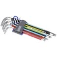 JUEGO 9 LLAVES TORX BOLA MULTICOLOR ALYCO 