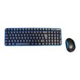 TECLADO + RATON INHALAMBRICO AZUL/NEGRO