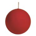 VELA BOLA ESFERICA ROJO MATE 8 CM